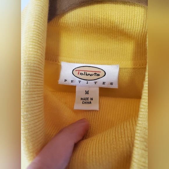 Talbots Yellow Women's Turtleneck Sweater - Picture 3 of 9
